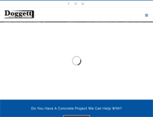 Tablet Screenshot of doggettconcrete.com